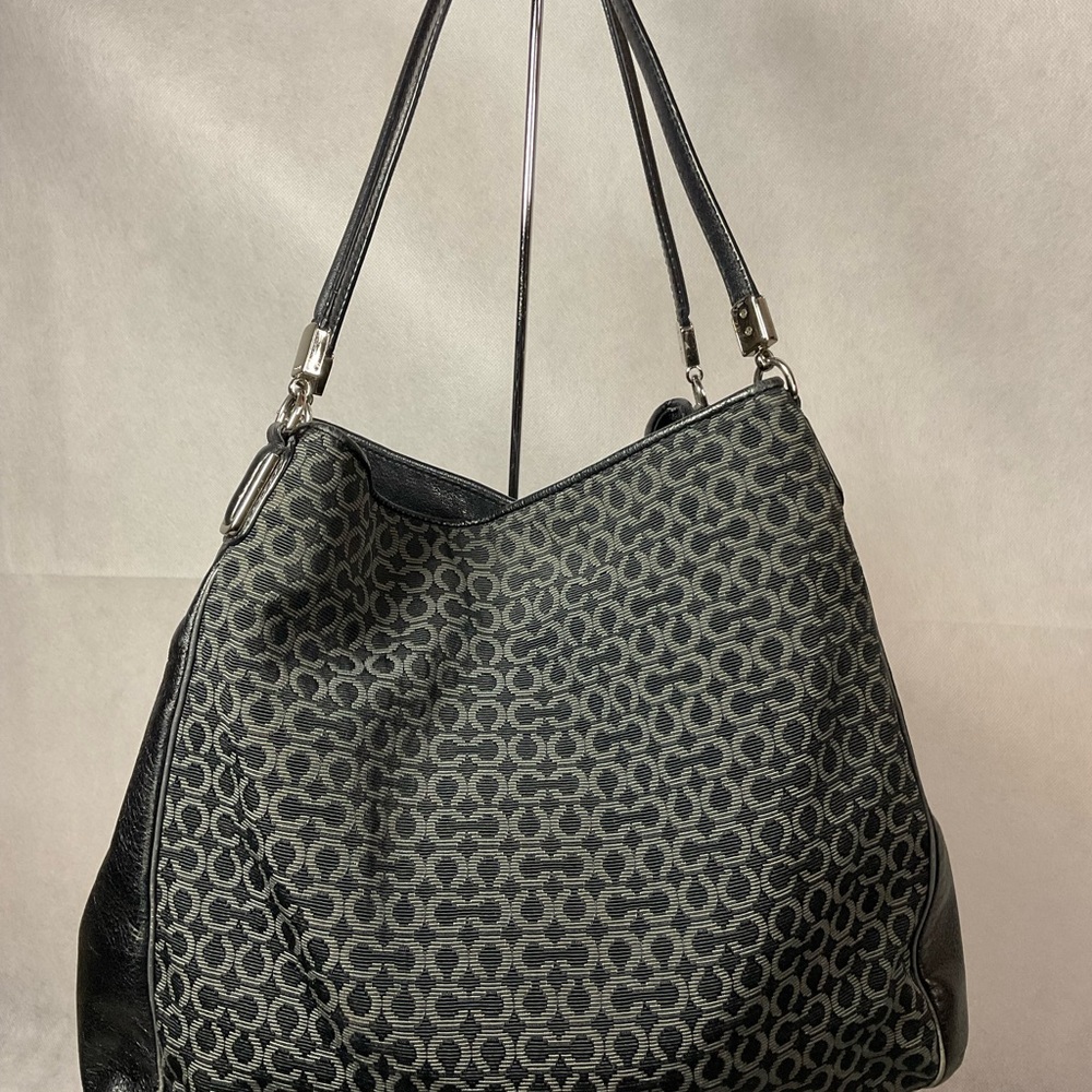 COACH Madison Phoebe Hobo Leather & Canvas Bag